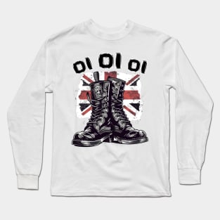 Oi Oi Oi Punk Rock With Combat Boots - Oi Punk Long Sleeve T-Shirt